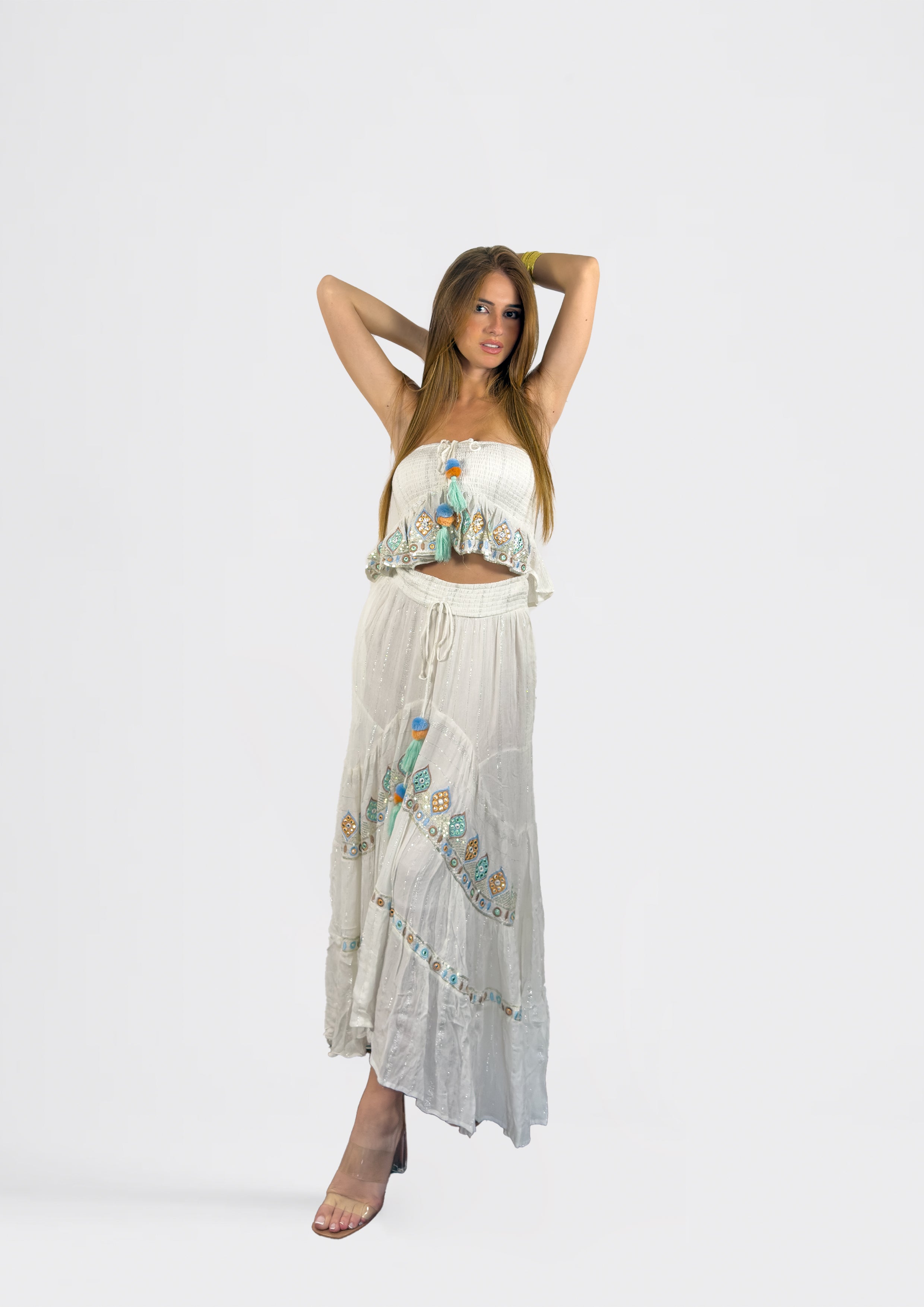 Boho Embroidered Ensemble