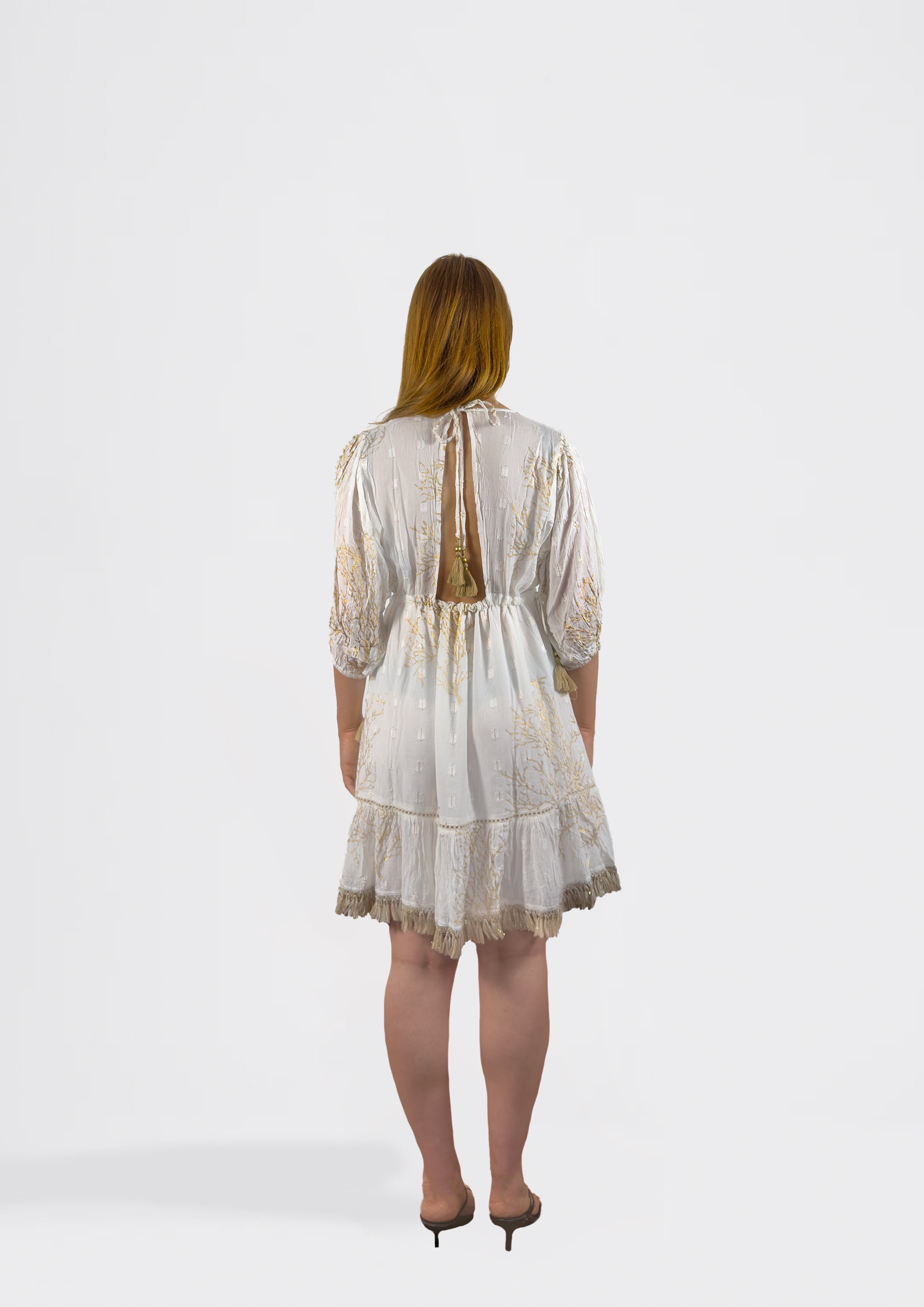 Ivory Coral Mini Dress